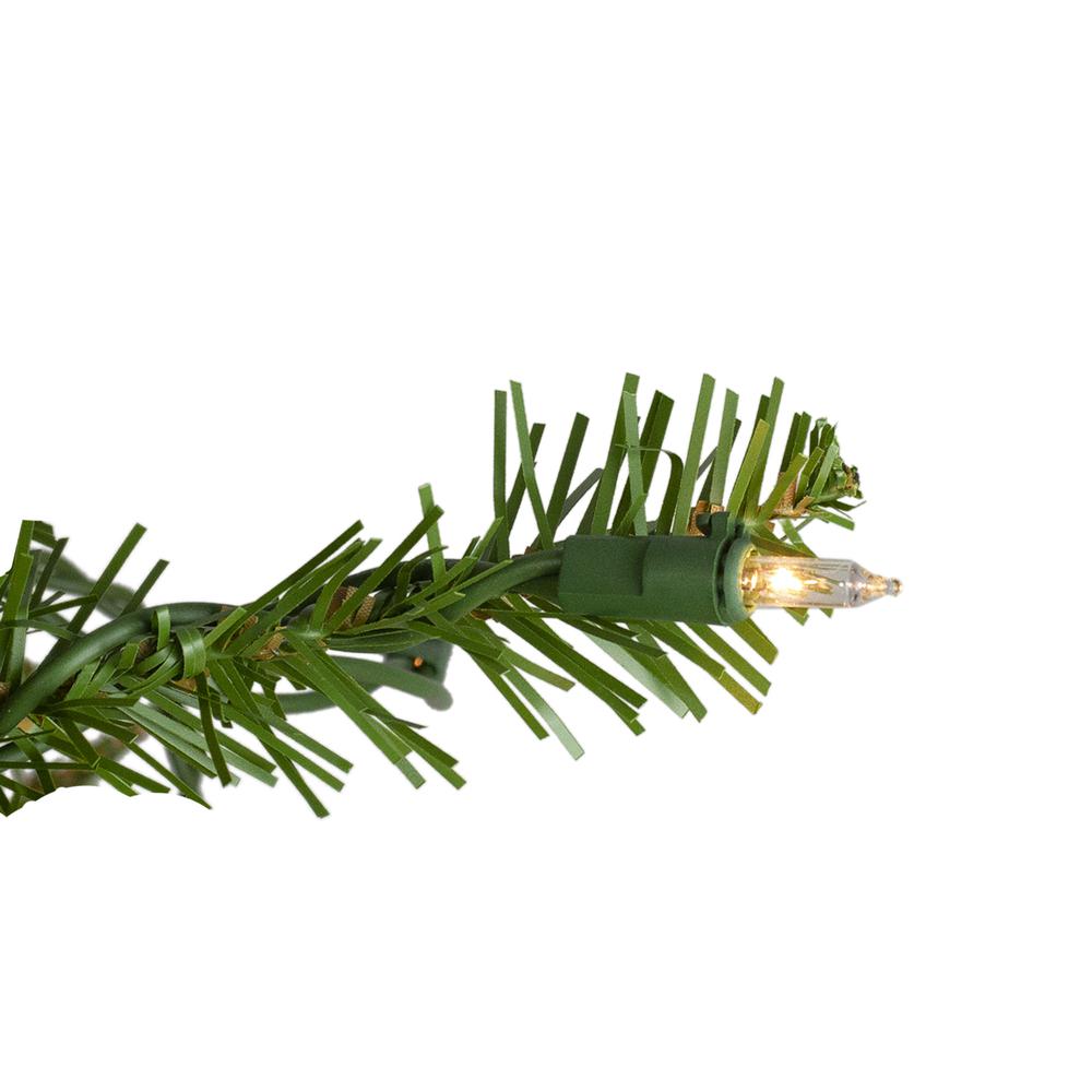 4' Pre-Lit Northern Pine Full Artificial Christmas Tree - Clear Lights. Picture 4