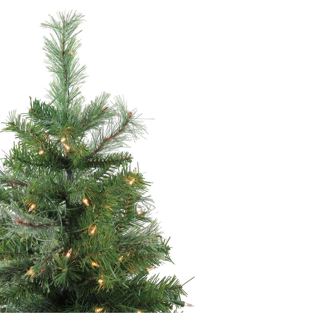4' Pre-Lit Mixed Cashmere Pine Medium Artificial Christmas Tree - Clear Lights. Picture 2