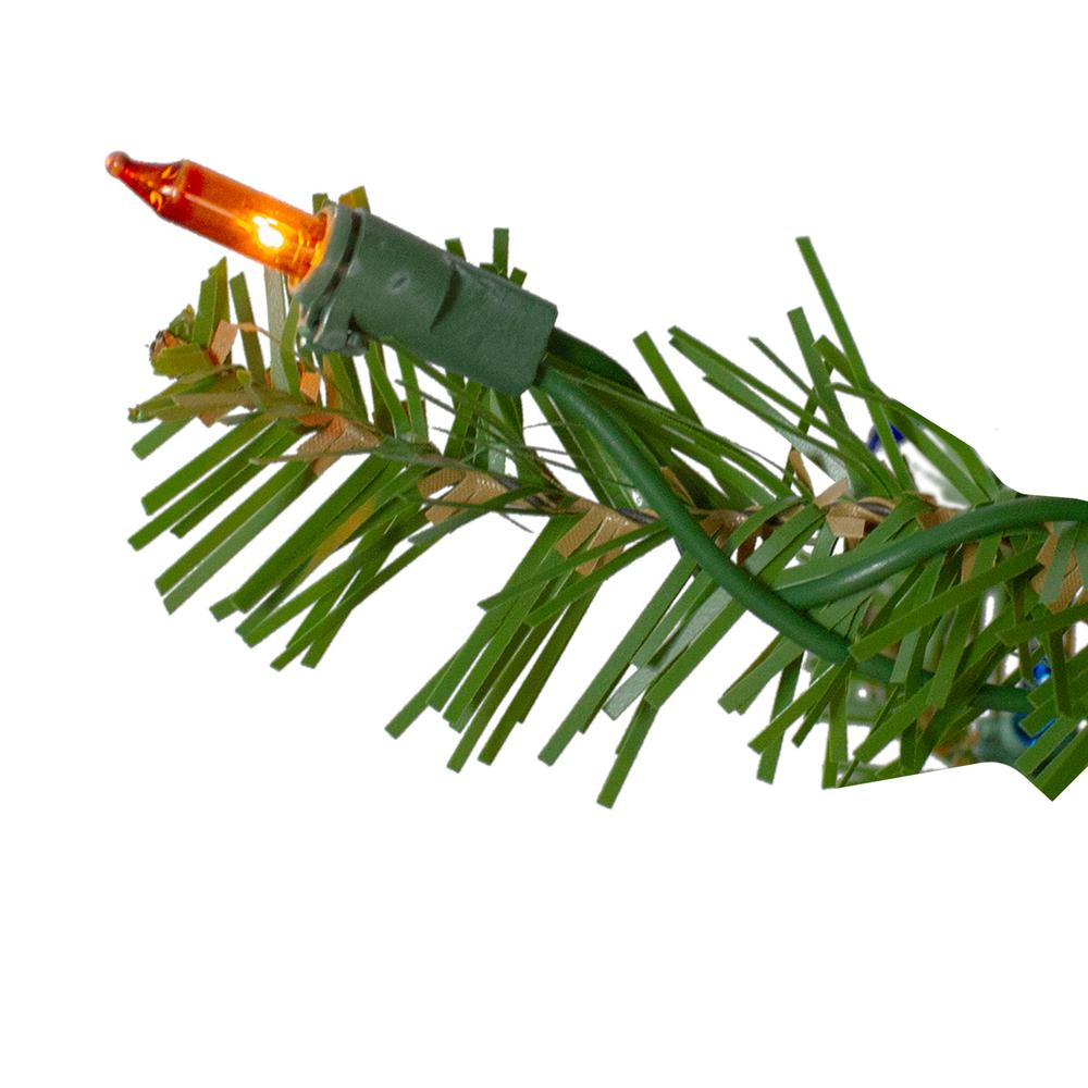 6.5' Pre-Lit Northern Pine Full Artificial Christmas Tree - Multi-Color Lights. Picture 4