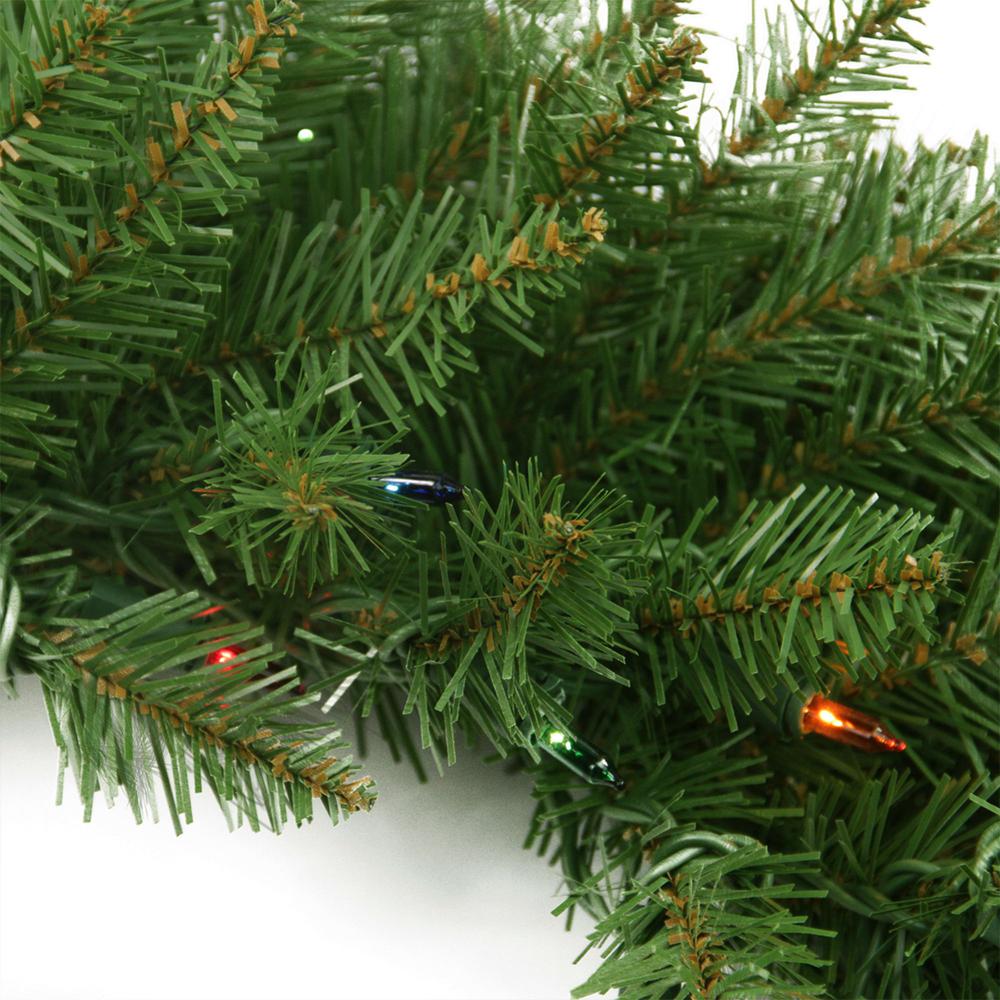 9' x 10" Pre-Lit Northern Pine Artificial Christmas Garland - Multi Color Lights. Picture 3