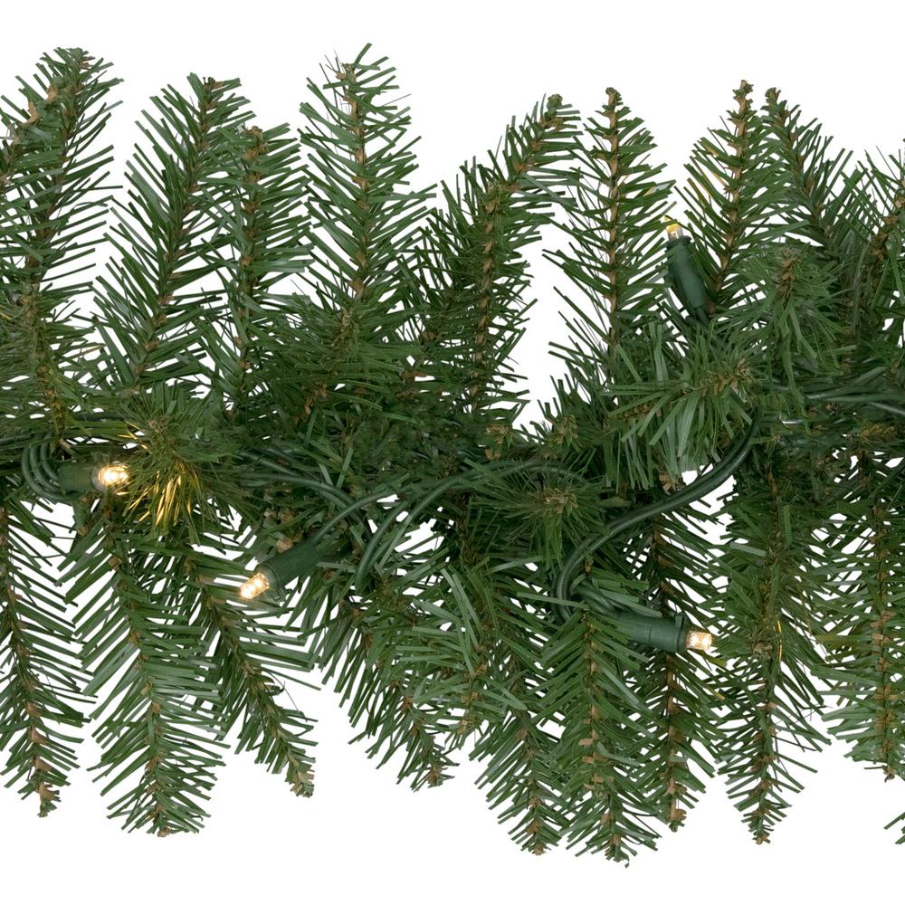 50' x 10" Northern Pine Commercial Christmas Garland - Warm White LED Lights. Picture 3