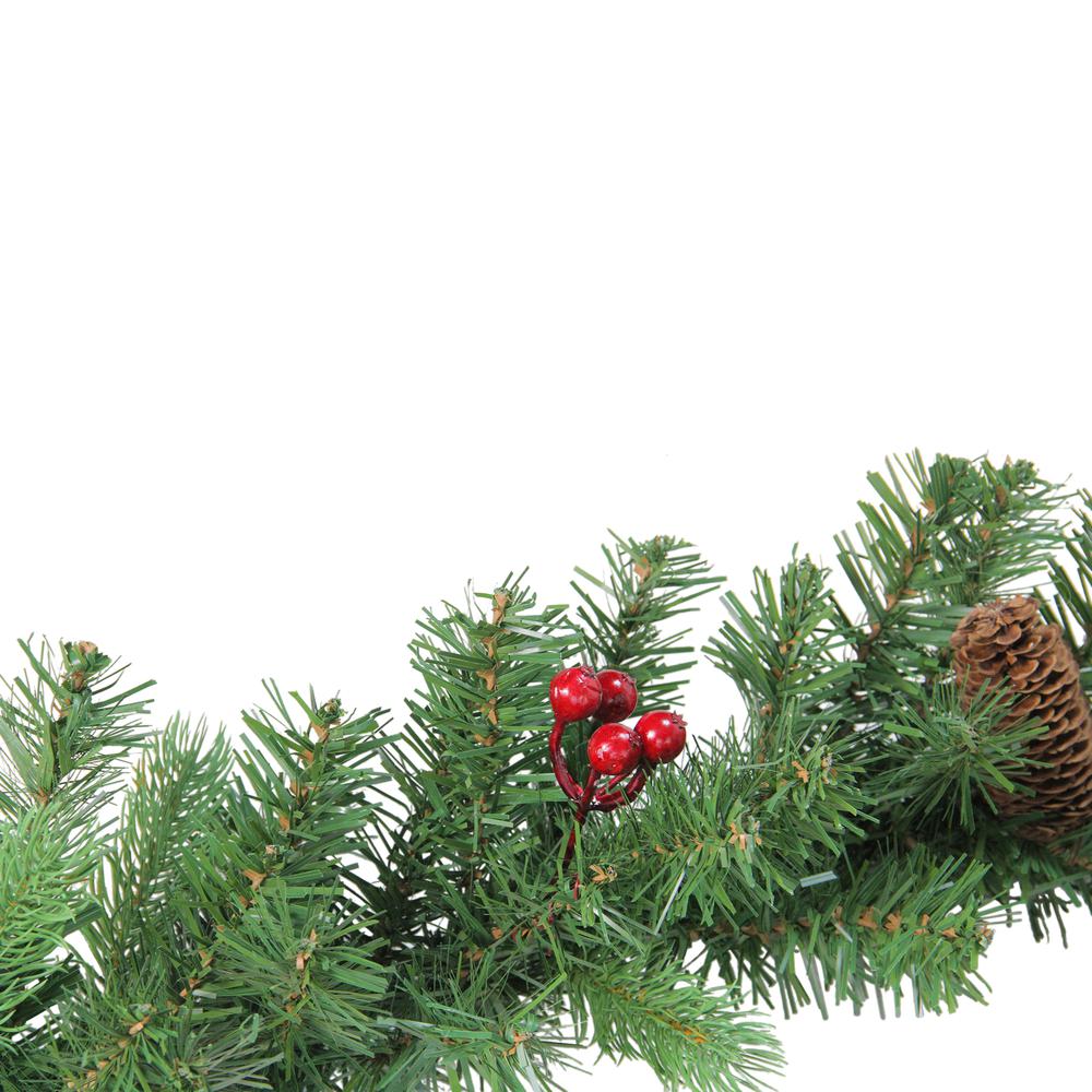 Noble Fir Commercial Christmas Garland with Berries - Unlit - 25' x 12". Picture 2