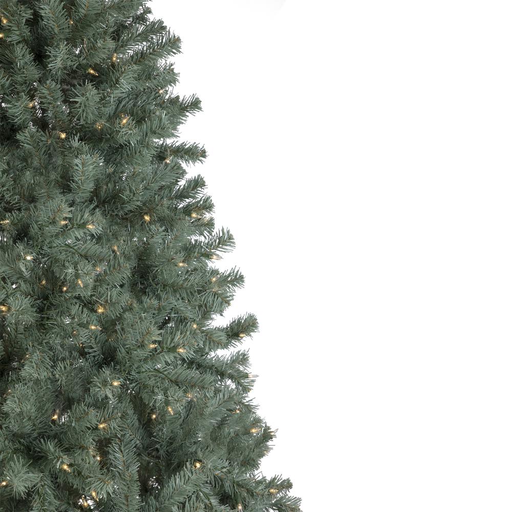 7.5' Pre-Lit Colorado Blue Spruce Artificial Christmas Tree  Clear Lights. Picture 2