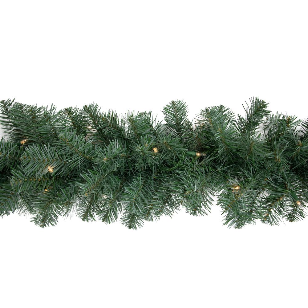 9' x 12" Pre-Lit Colorado Blue Spruce Artificial Christmas Garland  Clear Lights. Picture 3