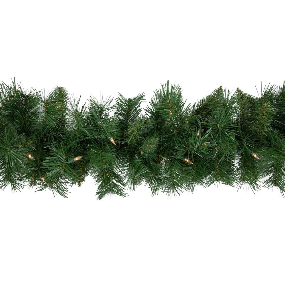 9' x 10" Pre-Lit Chatham Pine Artificial Christmas Garland  Clear Lights. Picture 3