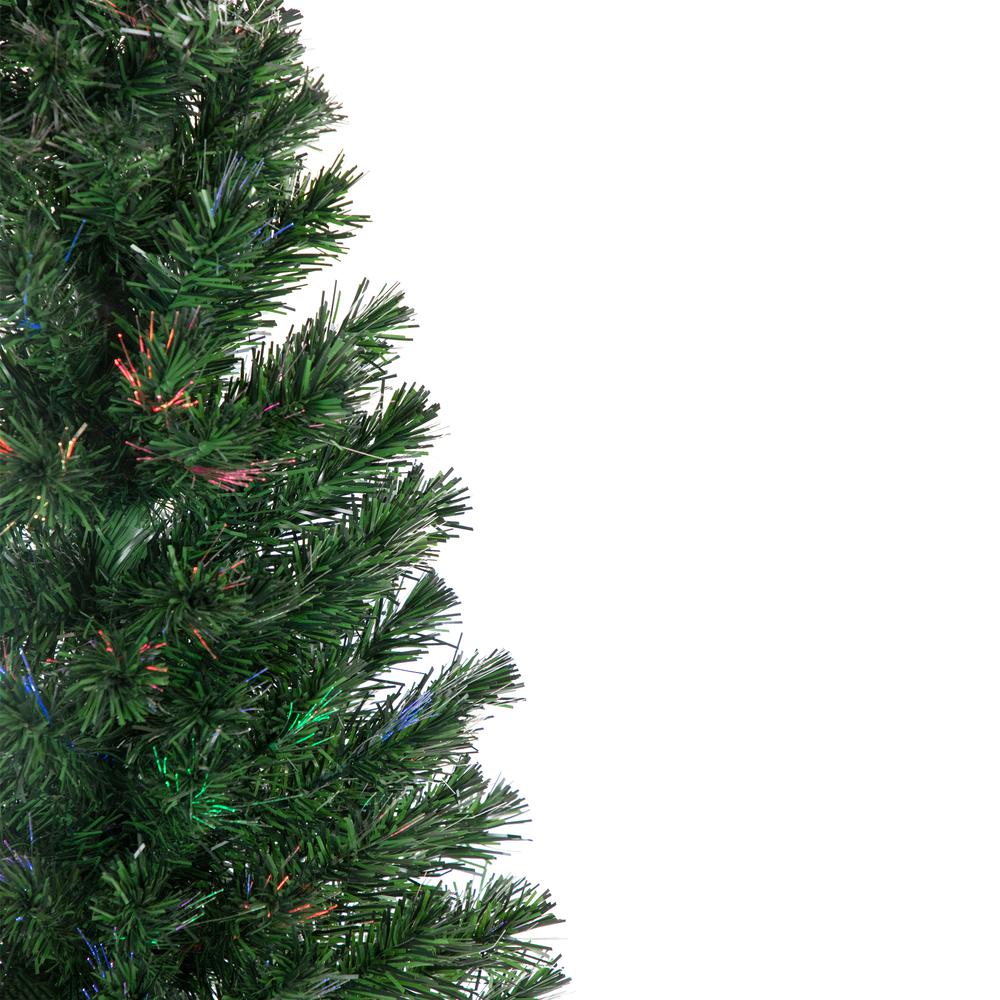 6' Multi-Color Fiber Optic Pine Christmas Tree. Picture 3