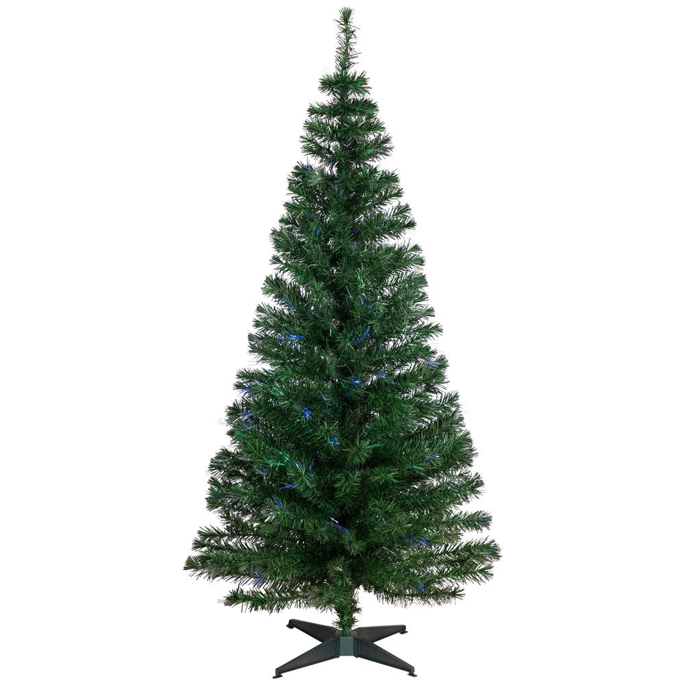 6' Multi-Color Fiber Optic Pine Christmas Tree. Picture 1