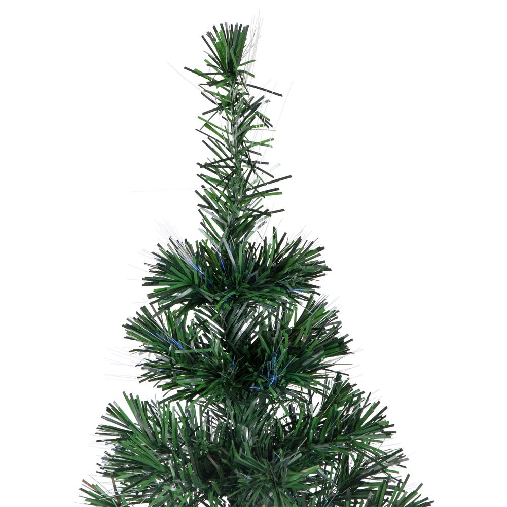 6' Multi-Color Fiber Optic Pine Christmas Tree. Picture 4