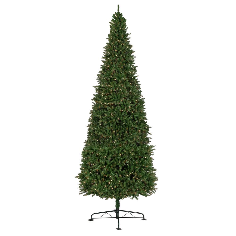 15' Pre-Lit Genoa Fraser Fir Slim Artificial Christmas Tree  Clear Lights. Picture 1