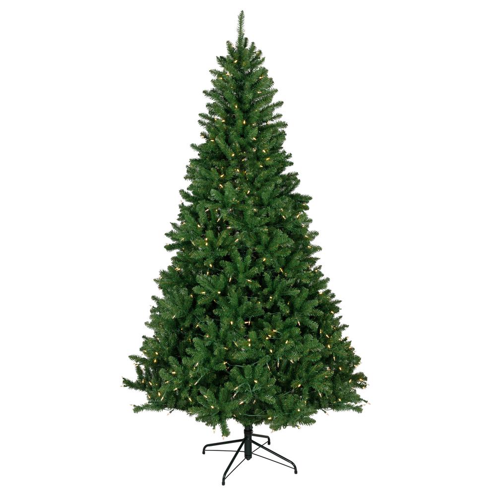 7.5' Pre-Lit Manchester Pine Instant Artificial Christmas Tree Dual LED Lights. Picture 1