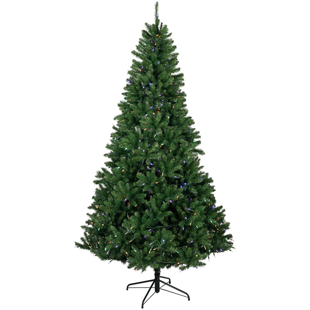 7.5' Pre-Lit Manchester Pine Instant Artificial Christmas Tree Dual LED Lights. Picture 2