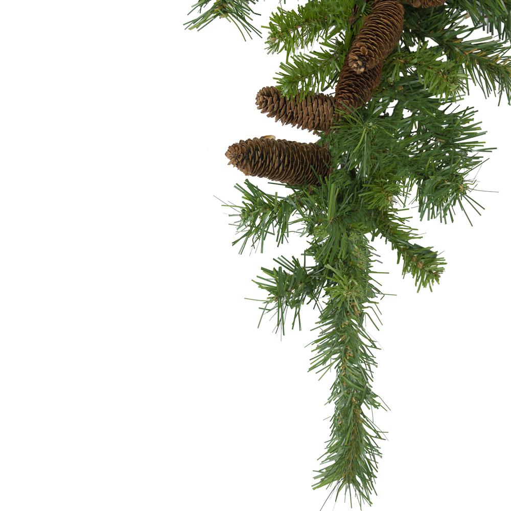 34" Dakota Red Pine Artificial Christmas Swag with Pine Cones - Unlit. Picture 3