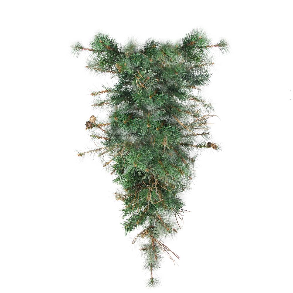 36" Green Country Mixed Pine Artificial Christmas Teardrop Swag - Unlit. Picture 3