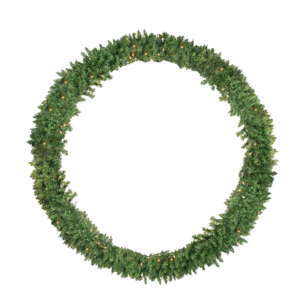 Pre-Lit Buffalo Fir Artificial Christmas Wreath - 72-Inch  Clear Lights. Picture 1