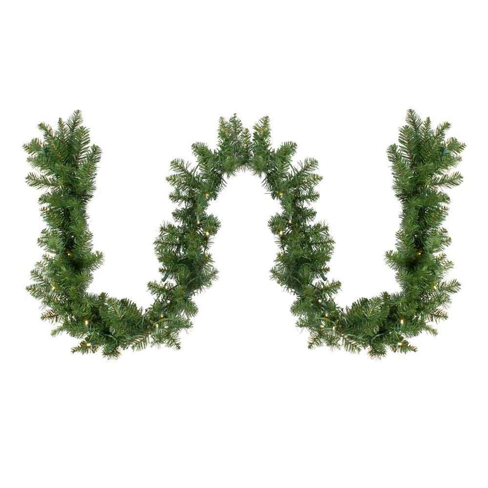 50' x 10" Pre-Lit Buffalo Fir Commercial Artificial Christmas Garland - Warm White Lights. Picture 1