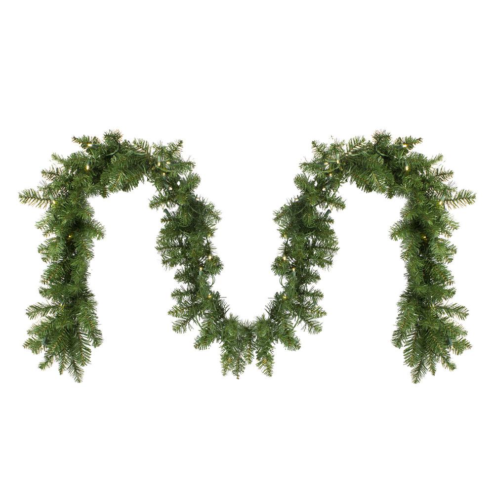 50' x 10" Pre-Lit Buffalo Fir Commercial Artificial Christmas Garland - Warm White Lights. Picture 3