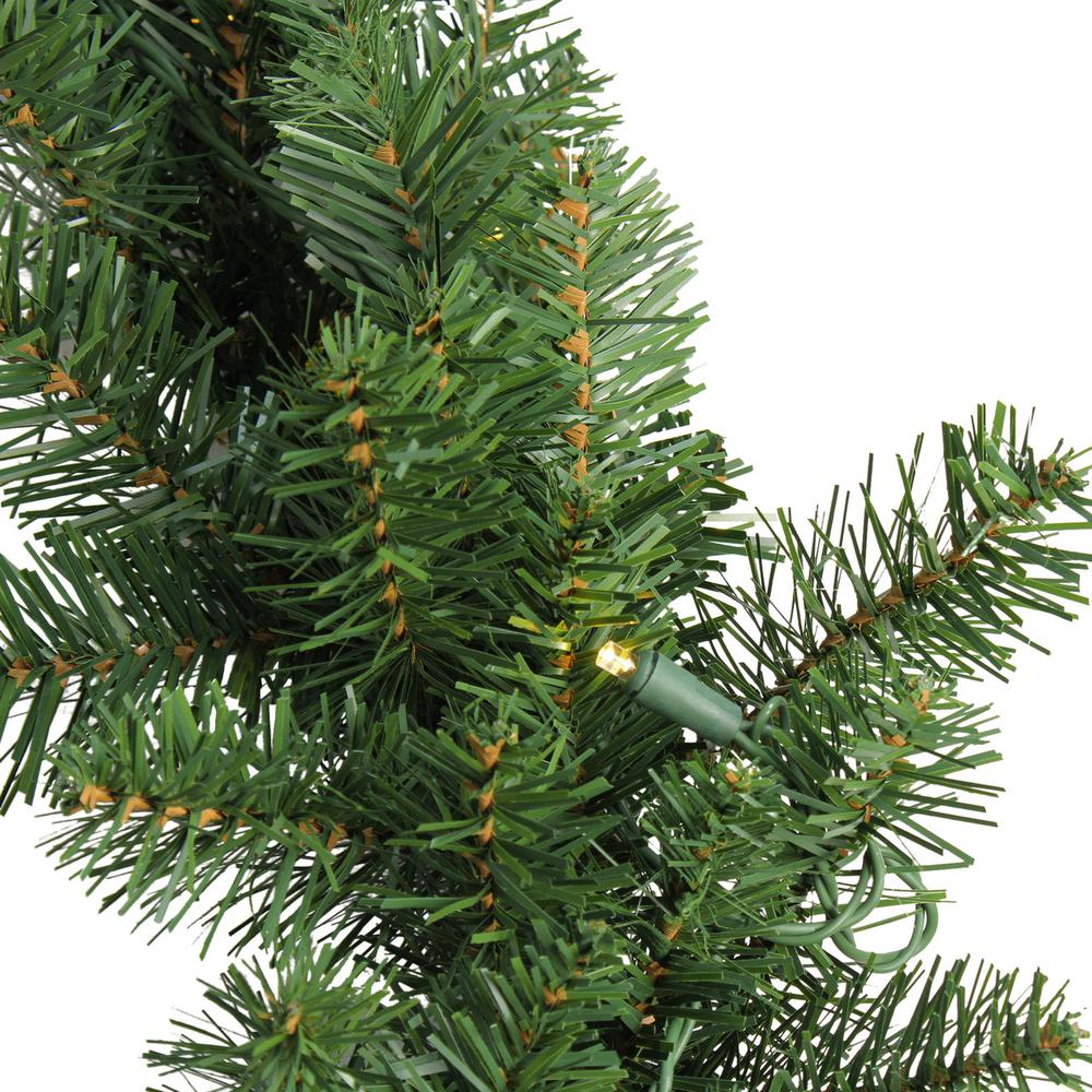 50' x 10" Pre-Lit Buffalo Fir Commercial Artificial Christmas Garland - Warm White Lights. Picture 2