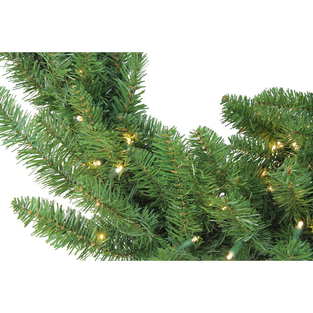 25' x 18 Pre-Lit Buffalo Fir Commercial Artificial Christmas Garland -  Warm White LED Lights. Picture 2