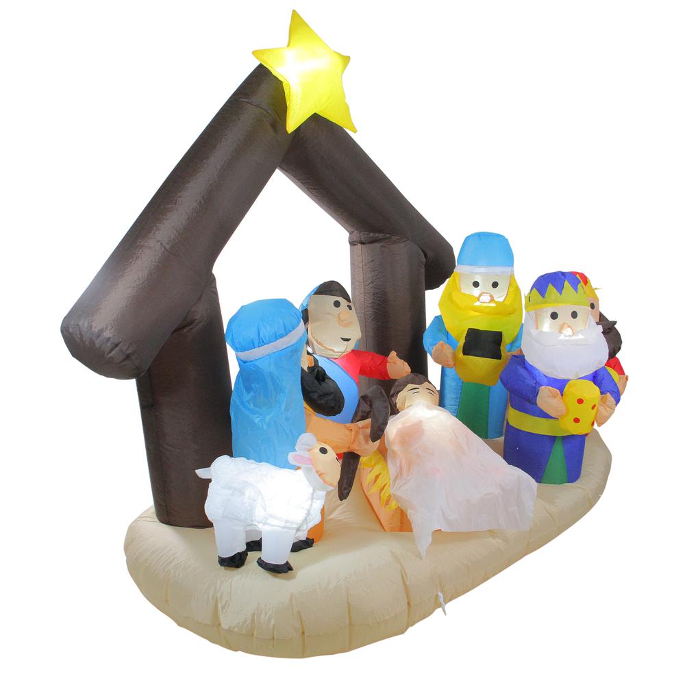 5.5' Inflatable Nativity Scene Lighted Christmas Outdoor Decoration. Picture 2