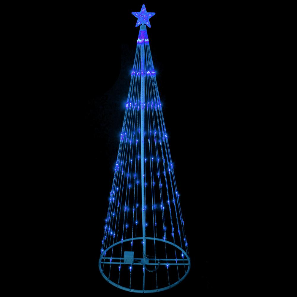 6' Blue LED Lighted Show Cone Christmas Tree Outdoor Decoration. Picture 2