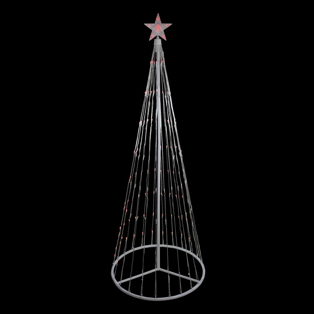 6' Red LED Lighted Show Cone Christmas Tree Outdoor Decoration. Picture 2