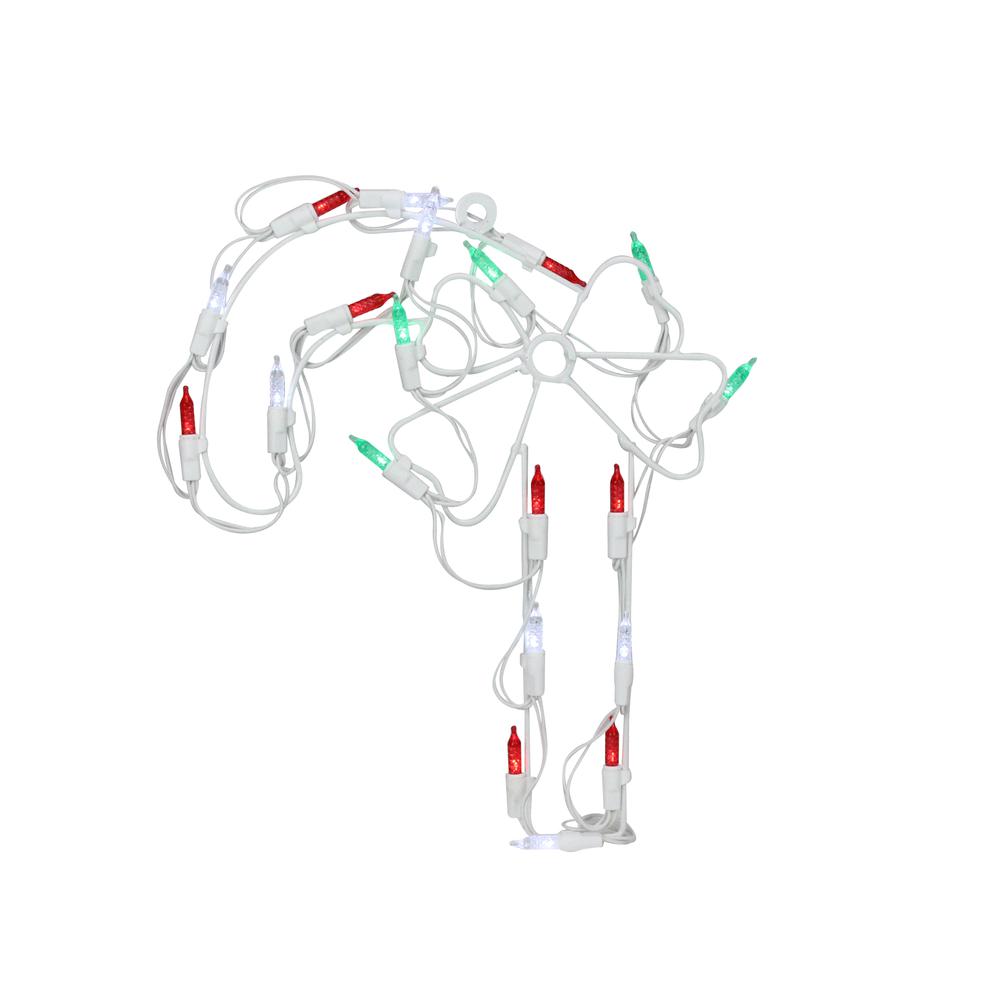 12" Battery Operated LED Candy Cane Christmas Window Silhouette Decoration. The main picture.