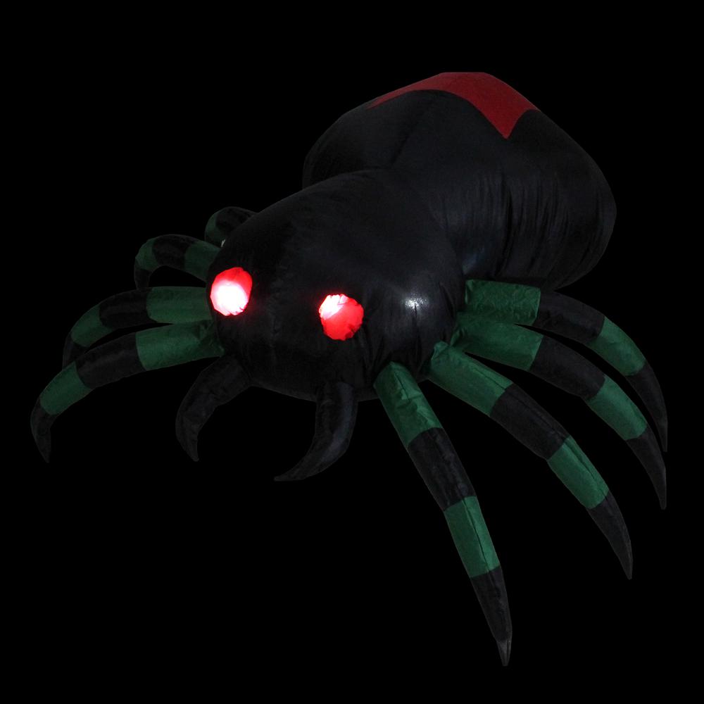 3.5' Lighted Inflatable Halloween Spider Outdoor Yard Decoration. Picture 2