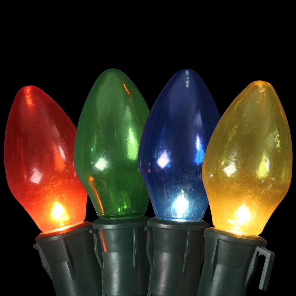 Set of 4 Lighted Multi-Color Jumbo C7 Bulb Christmas Pathway Marker Lawn Stakes. Picture 2