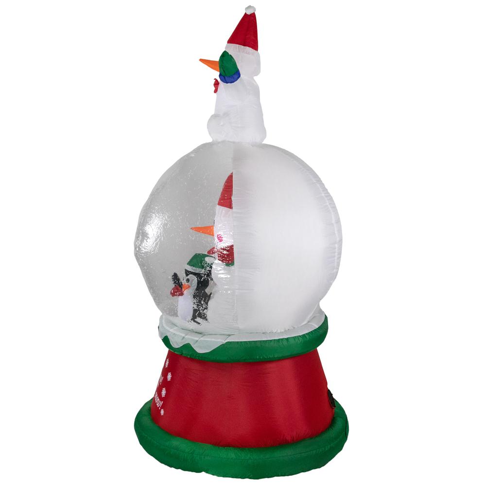 6.75ft Lighted Inflatable Santa and Friends Snow Globe Outdoor Christmas Decoration. Picture 4