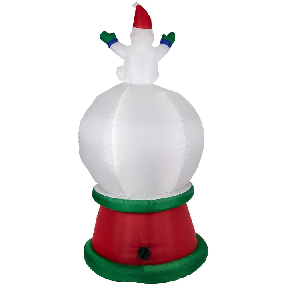 6.75ft Lighted Inflatable Santa and Friends Snow Globe Outdoor Christmas Decoration. Picture 5