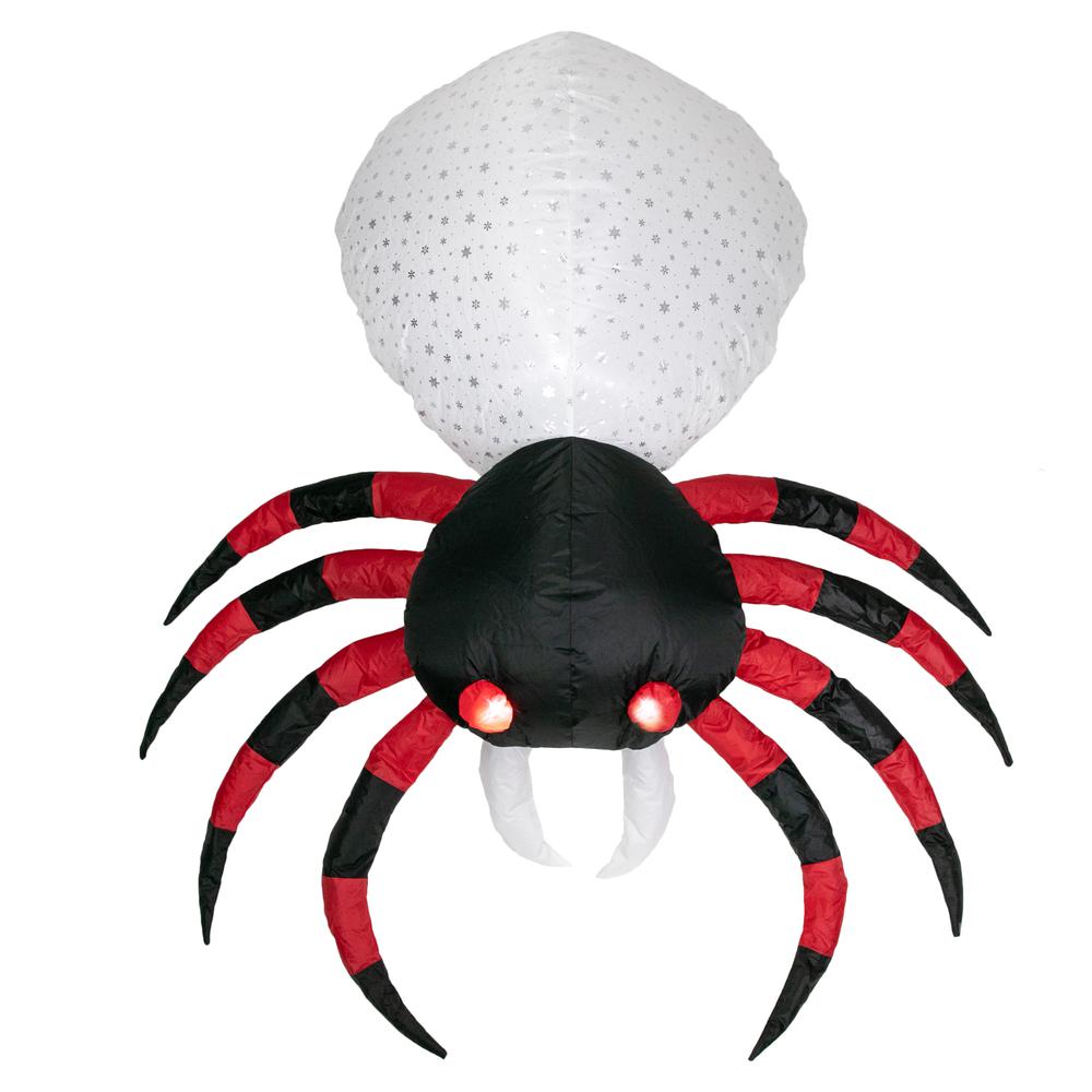 4ft Lighted Inflatable Chill and Thrill Spider Outdoor Halloween Decoration. Picture 1