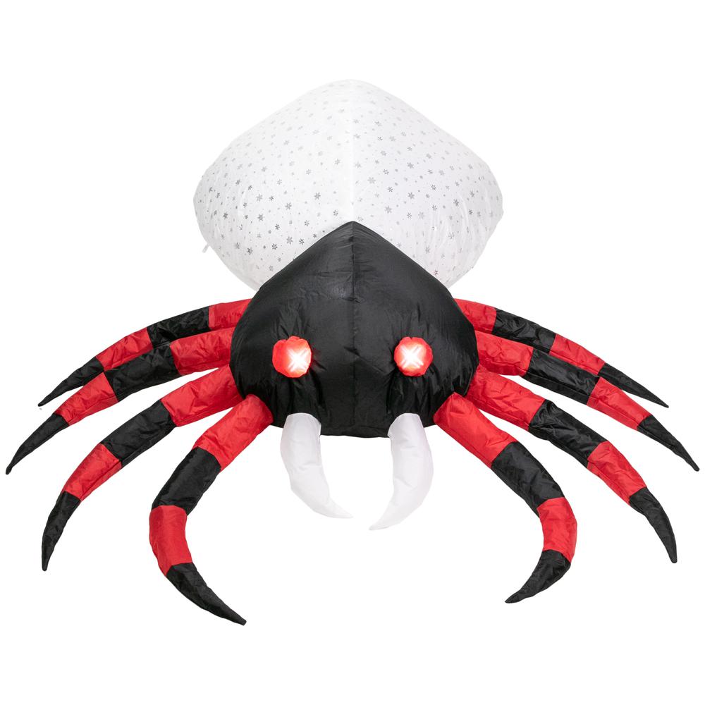 4ft Lighted Inflatable Chill and Thrill Spider Outdoor Halloween Decoration. Picture 2