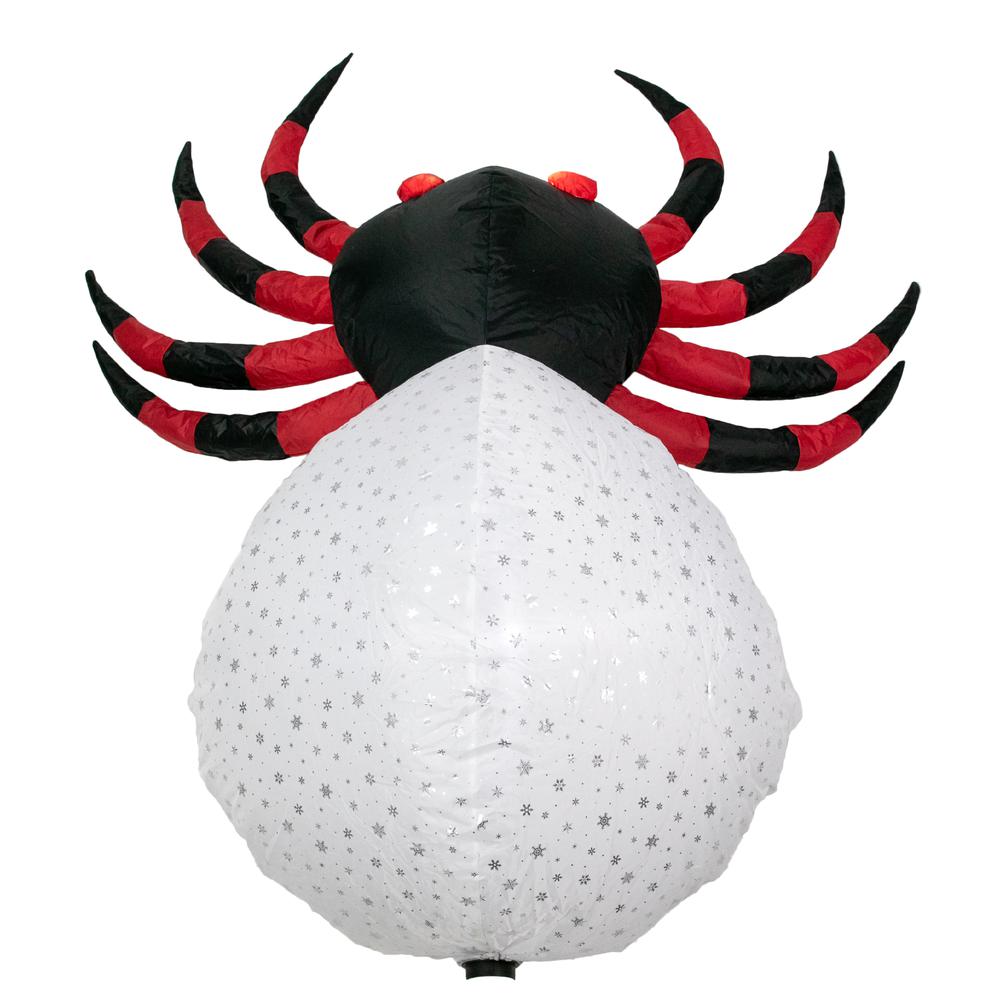 4ft Lighted Inflatable Chill and Thrill Spider Outdoor Halloween Decoration. Picture 4