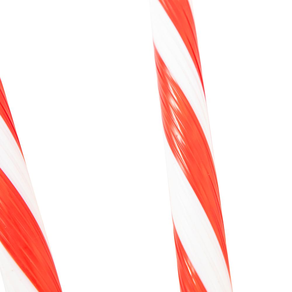 8ct Textured Candy Cane Christmas Pathway Marker Lawn Stakes. Picture 4