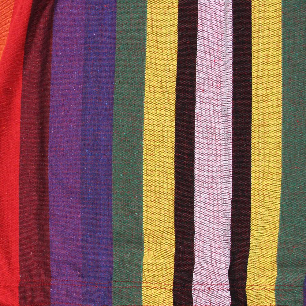 76" Wide Striped Woven Cotton Single Brazilian Hammock. Picture 3