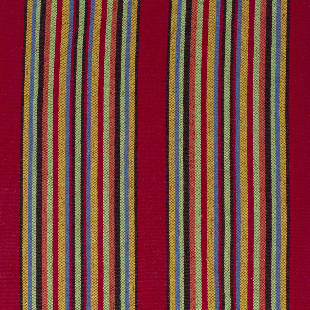 75" Red and Pink Striped Poly Cotton Hammock. Picture 4