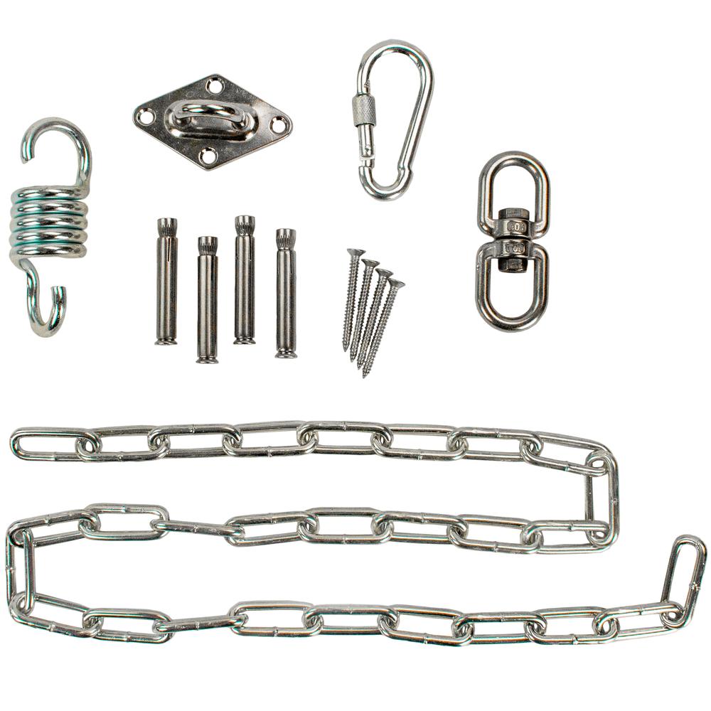 Ceiling Mount Kit for Hanging Chair with Chain and Swivel Hook. Picture 1