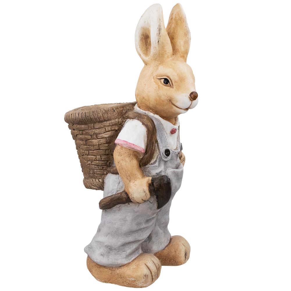 Boy Rabbit Outdoor Easter Garden Planter - 19.25". Picture 2