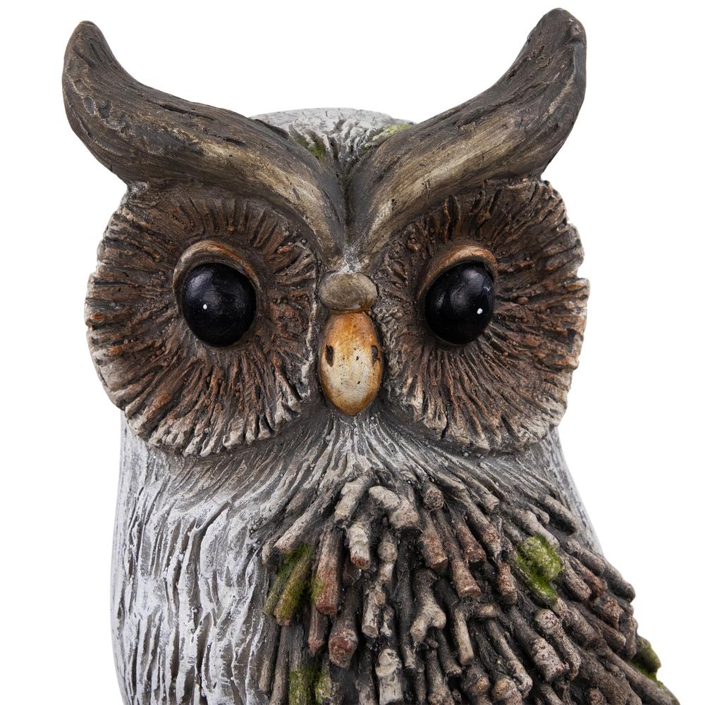 Perched Owl Outdoor Garden Statue - 17.75". Picture 4