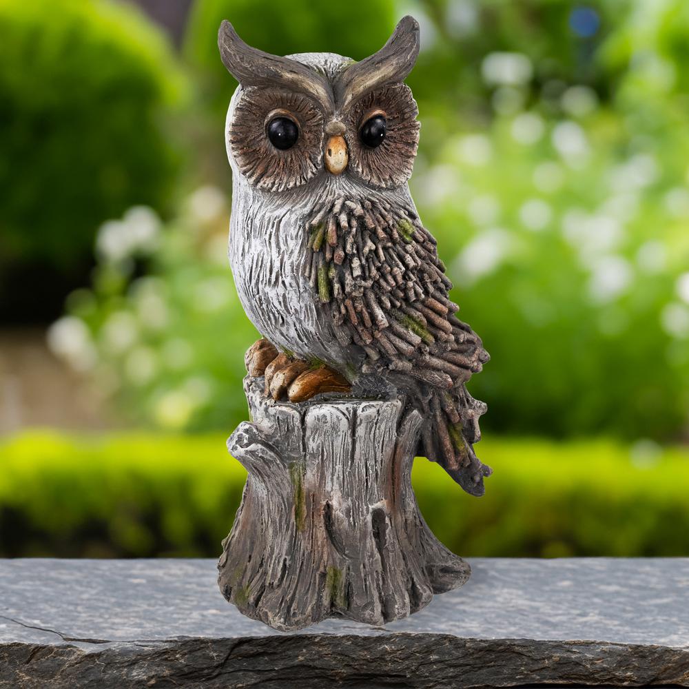 Perched Owl Outdoor Garden Statue - 17.75". Picture 6