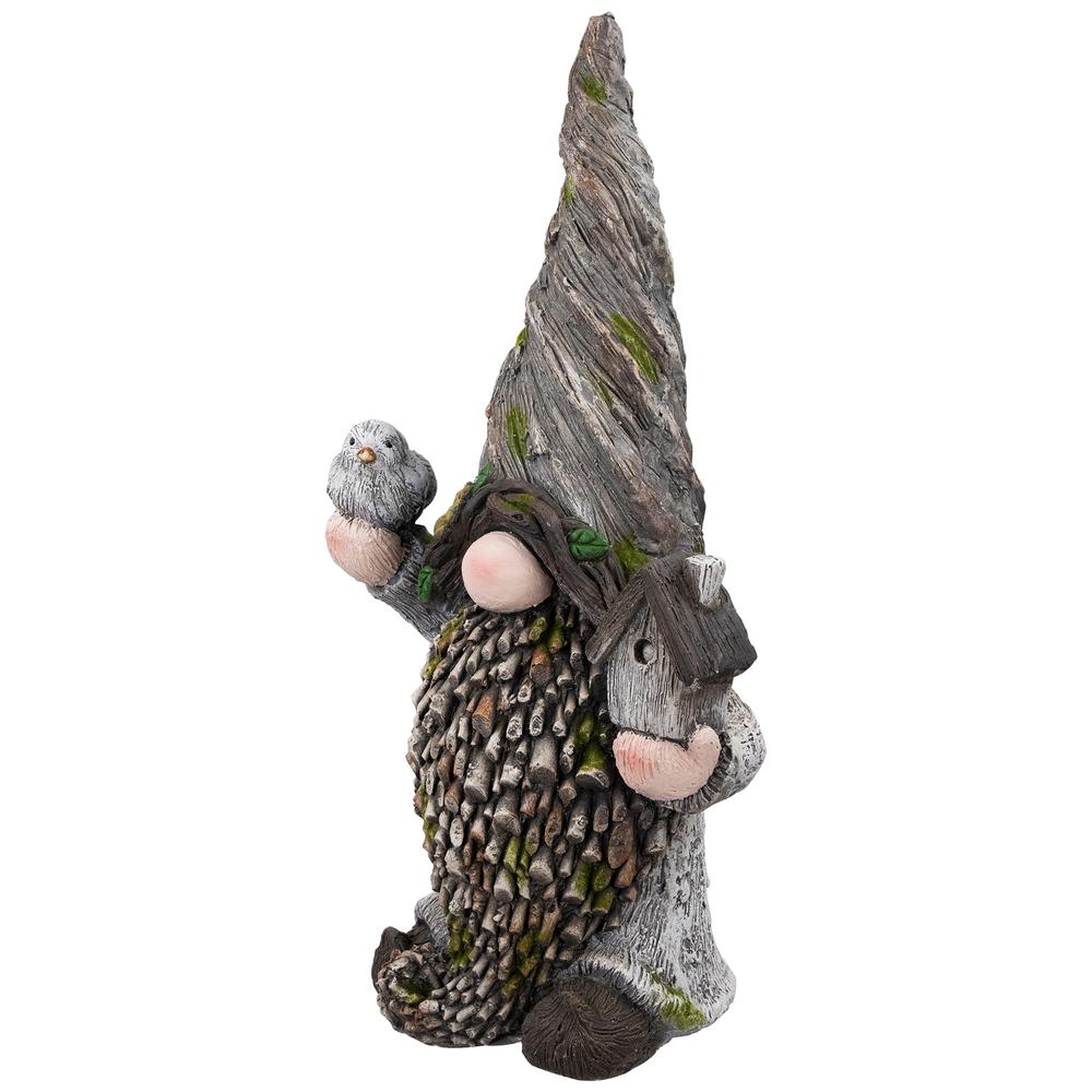 Gnome with Bird House Outdoor Garden Statue - 26.25". Picture 2