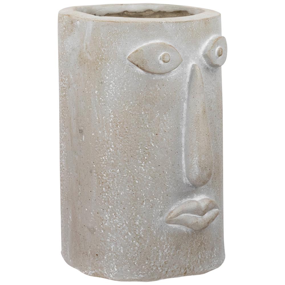 Large Abstract Face Ceramic Outdoor Garden Planter - 12.25". Picture 2
