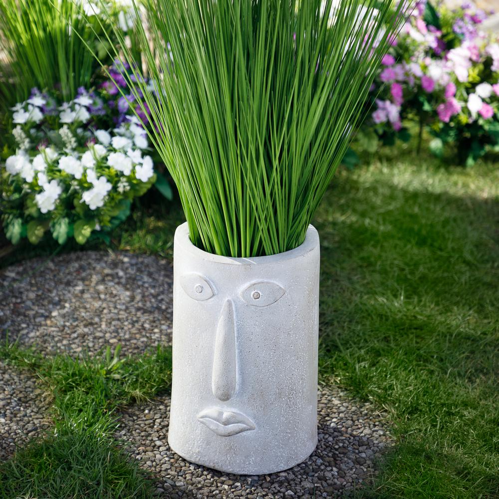 Large Abstract Face Ceramic Outdoor Garden Planter - 12.25". Picture 5