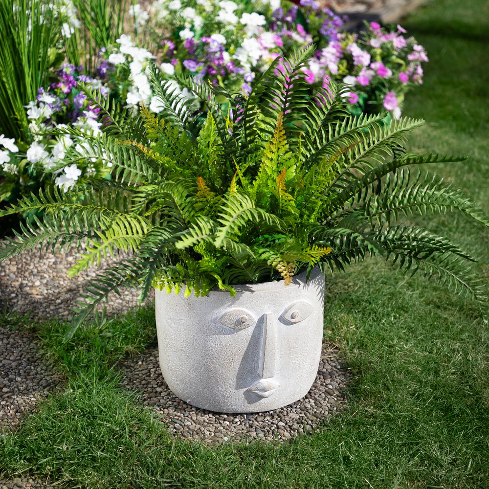 Small Face Ceramic Outdoor Garden Planter - 8.5". Picture 5