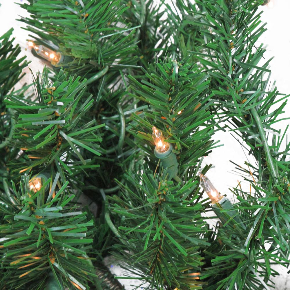 28 Pre-Lit Windsor Pine Artificial Christmas Swag - Clear Lights. Picture 2