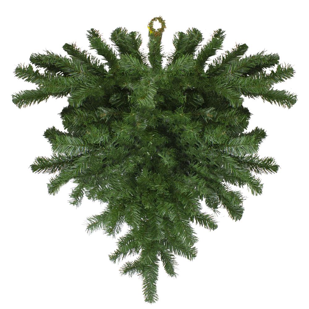 34" Windsor Pine Artificial Christmas Teardrop Swag - Unlit. Picture 1