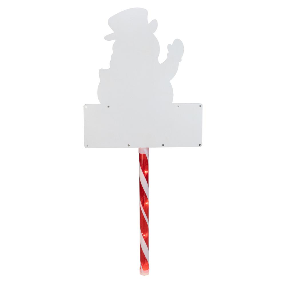 28.5" Lighted Snowman 'LET IT SNOW' Christmas Lawn Stake - Clear Lights. Picture 4