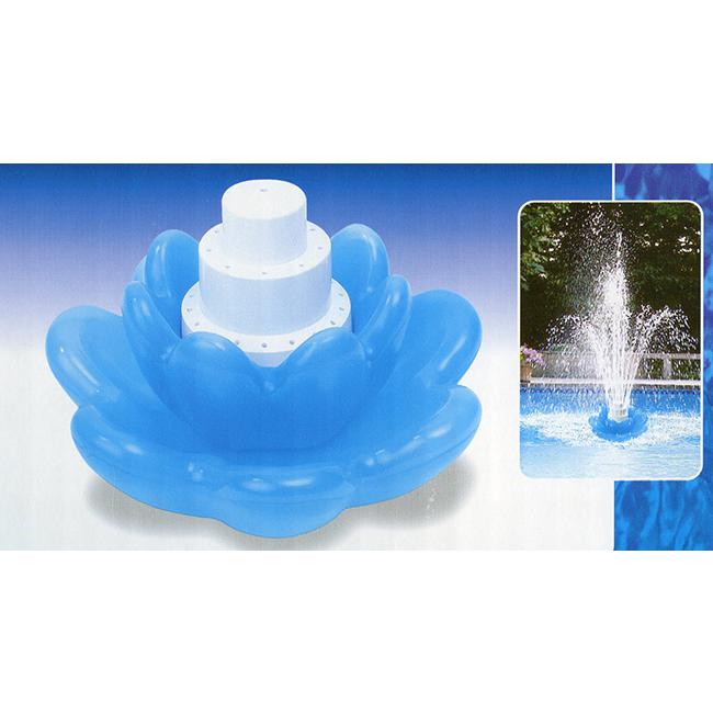 11-Inch Blue Triple Tier Flower Blossom Swimming Pools Water Fountain. Picture 3