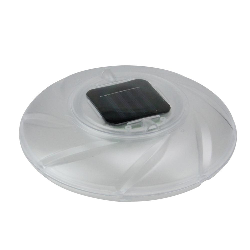 Color Changing Solar Powered Floating Disc Pool Light - 7.5". Picture 1