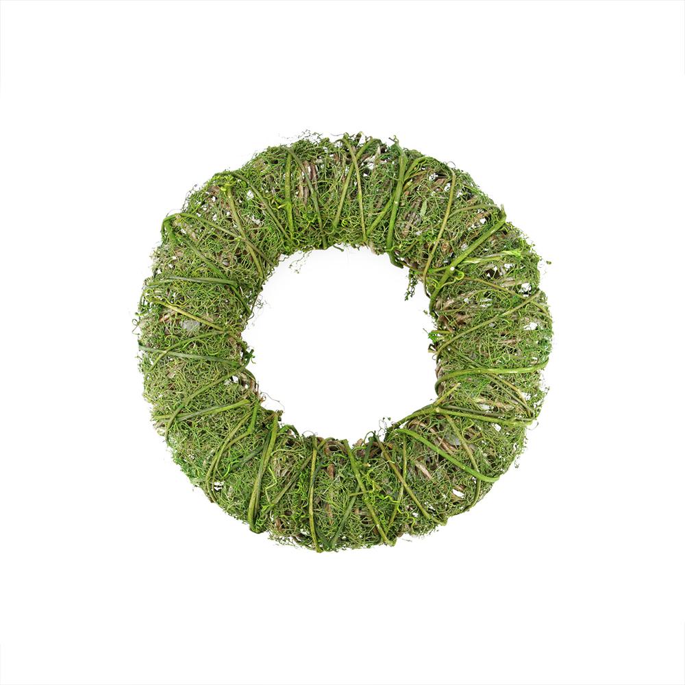 Moss and Vine Artificial Spring Twig Wreath, 15-Inch, Unlit. Picture 1